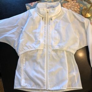Athleta white windbreaker vest combo jacket